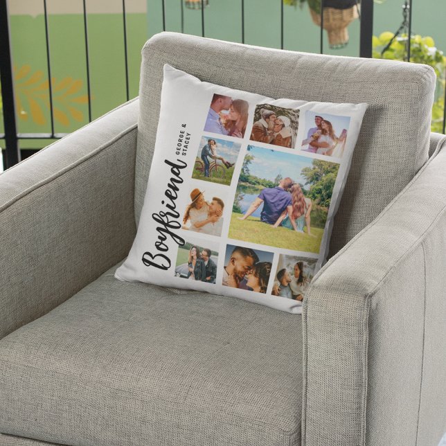 Coussin Custom Boyfriend Photo Collage (Créateur téléchargé)