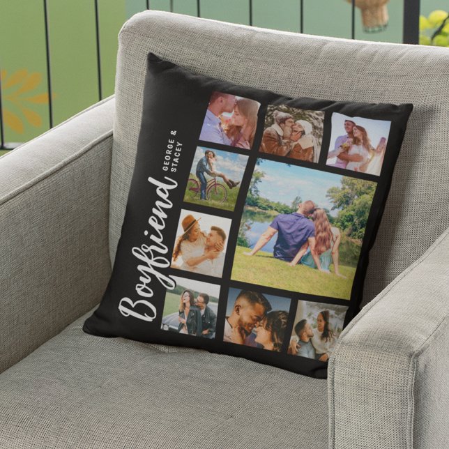 Coussin Custom Boyfriend Photo Collage (Créateur téléchargé)