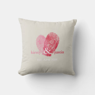Coussin CUSTOM CUSHION simple empreinte cardiaque couple r