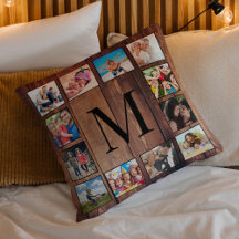 Custom Family Photo Collage Reclaimed Wood