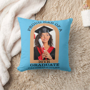 Coussin Custom Modern Arch Photo fière diplôme de père