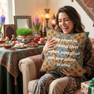 Coussin Custom Nowruz Iran Nouvel An Cadeau Khatam Art