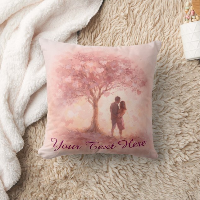 Coussin Custom Romantic Couple Throw Pillow (Couverture)