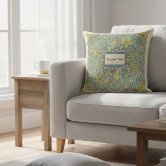 Coussin Custom Text Zentangle Mandala Pillow