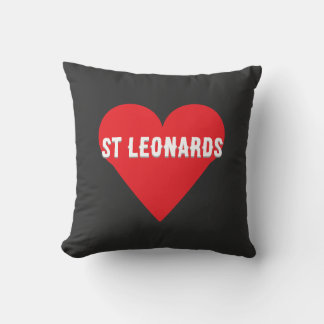 Coussin Custom your city or St Leonards heart Throw Pillow