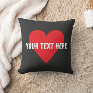 Coussin Custom your city or team heart Throw Pillow 