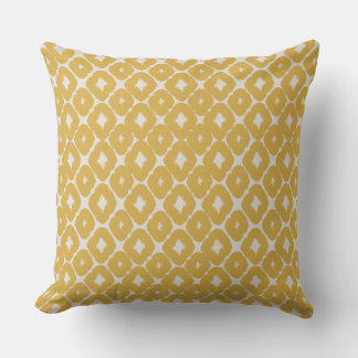 Coussin Customizable Boho Mustard Diamonds Cushion