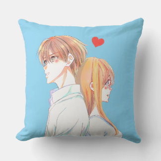 Coussin Cute Anime Couple Love Illustration
