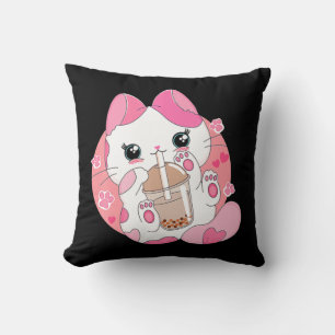 Coussin Cute Anime Kawaii Chat Boba Bubble Tea Girls Costu