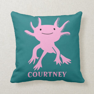 Coussin Cute Axolotl Pink Salamander personnalisée