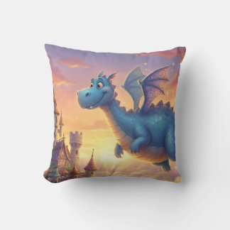 Coussin Cute Baby Dragon Nursery Throw Pillow