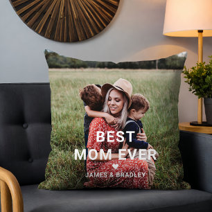 Coussin Cute BEST MAMA EVER Heart Mother's Day