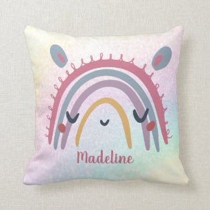 Coussin Cute Boho arc-en-ciel