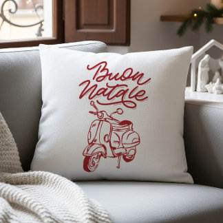 Coussin Cute Buon Natale Italian Vespa Christmas