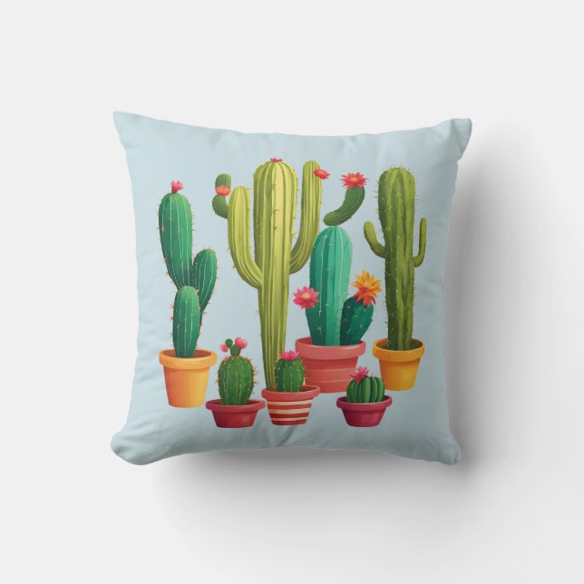 Coussin Cute Cactus (Recto)