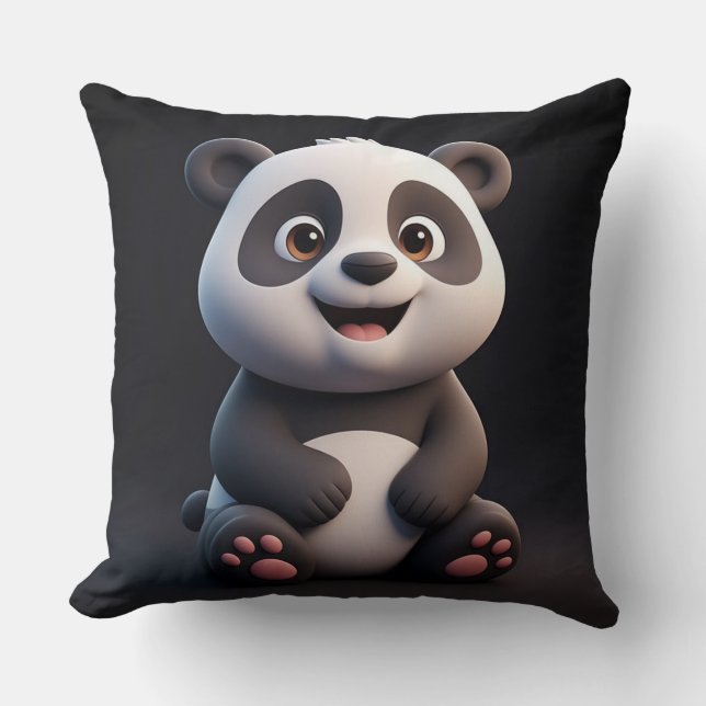 Coussin Cute Cartoon Baby Panda (Recto)
