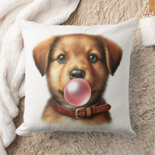 Coussin Cute Chien Chien Poussant Bubble Gum Nursery