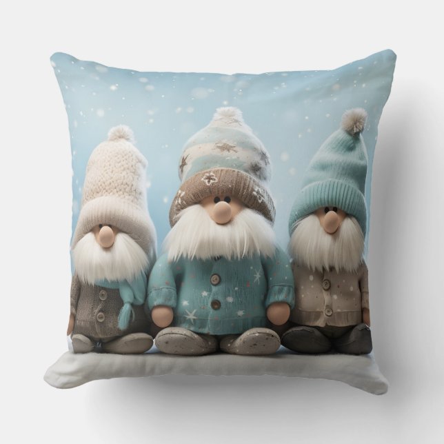 Coussin Cute Christmas Gnome Throw Pillow (Recto)