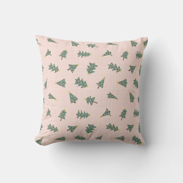 Coussin Cute Christmas Trees  (Recto)