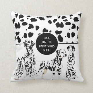 Coussin Cute Dalmatiens Noir & Blanc Zones Joyeuses