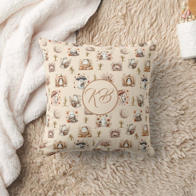 Coussin Cute Éffrayant Fantômes Whimsical (Couverture)