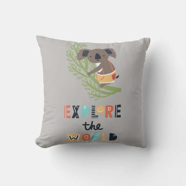 Coussin Cute Exploration Koala (Recto)