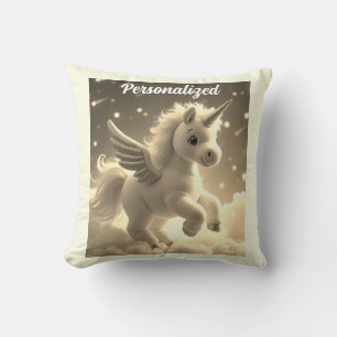 Coussin Cute Fairy Baby Unicorn crème Imaginaire mousseux