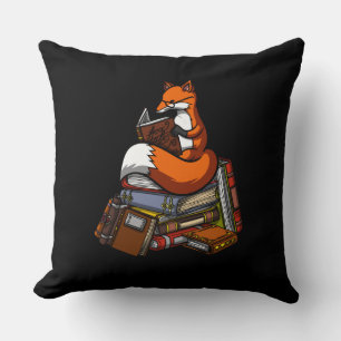 Coussin Cute Fox livre animal de lecture