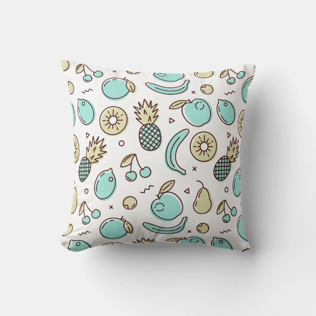 Coussin Cute Fruit Motif Summery Thème (Recto)