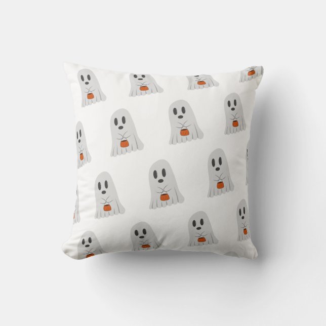 Coussin Cute Ghost Halloween Art (Recto)