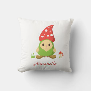Coussin Cute Gnome Champignon de chambre de la pouponnière