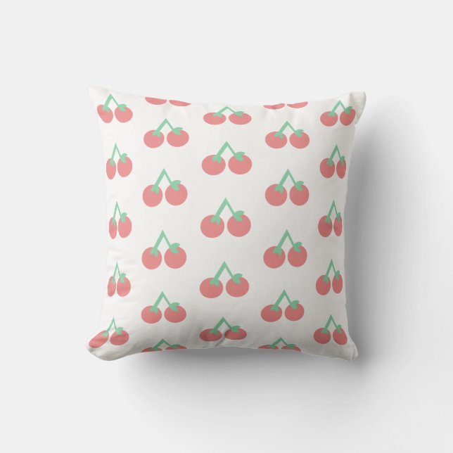 Coussin Cute Jardinage de printemps cerises (Recto)