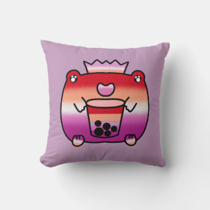 Coussin Cute kawaii Lesbienne grenouille boba amant lgbtq