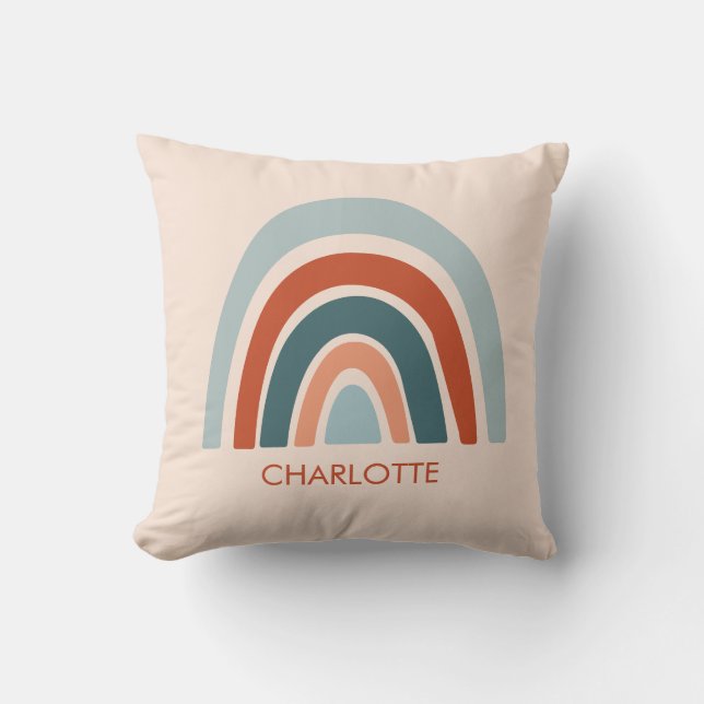 Coussin Cute Kids Rainbow Name Boho (Recto)