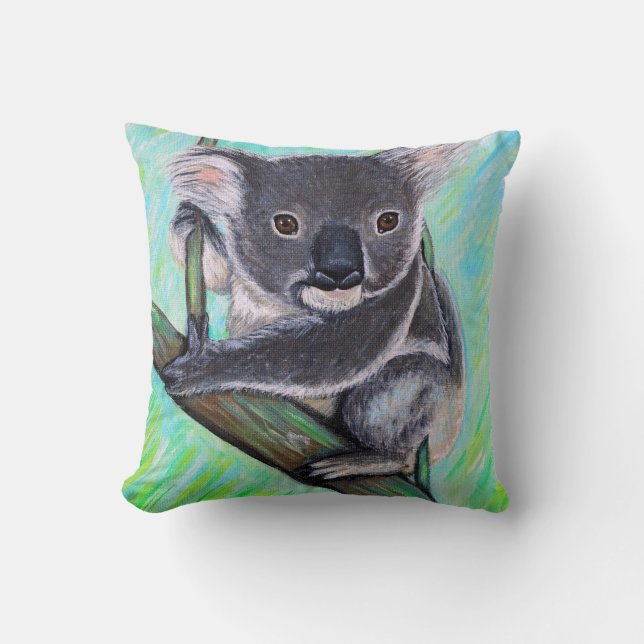 Coussin Cute Koala Peinture (Recto)