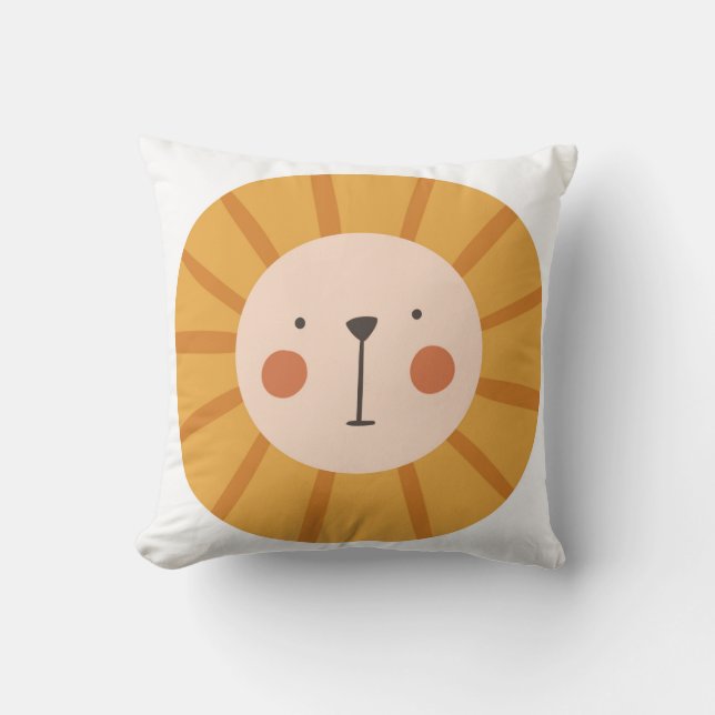 Coussin Cute Lion Orange enfants Salle de soins infirmiers (Recto)
