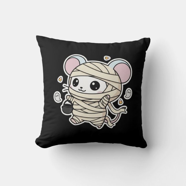 Coussin Cute lovely little mouse ready for Halloween  (Recto)