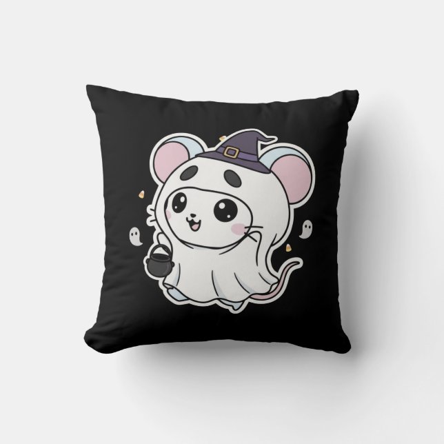 Coussin Cute lovely little mouse ready for Halloween  (Recto)