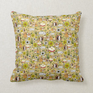 Coussin Cute Motif de porc de Guinée