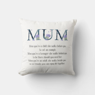 Coussin Cute MUM Poem Floral