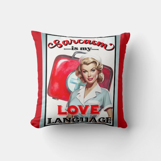 Coussin Cute Nurse Pinup_ Love (Recto)