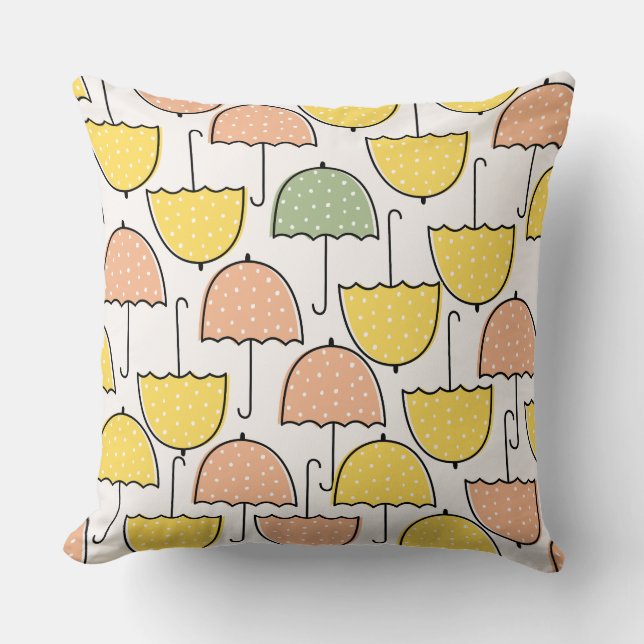 Coussin Cute Nursery motif l Rose et jaune (Recto)