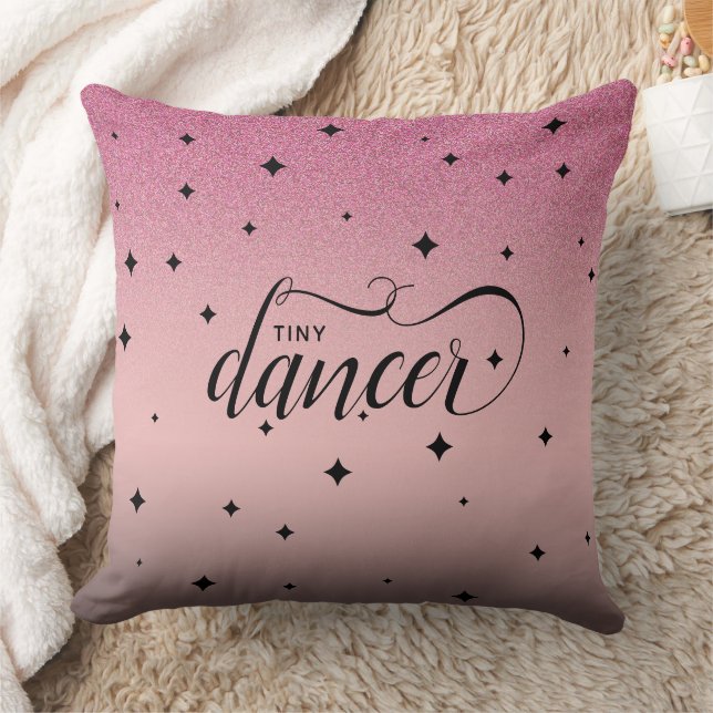 Coussin Cute Ombre Parties scintillant Rose Starry Mince D (Couverture)