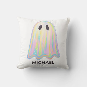 Coussin Cute Pastel Rainbow Ghost   Éffrayant esthétique