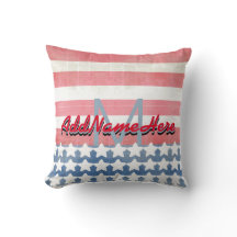 Cute Rustique Vintage Américain Nom du drapeau Mon