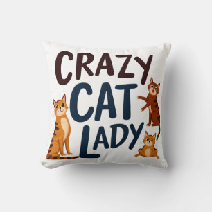 Coussin Cute Sassy Chats pour Amoureux de les chats Décor 