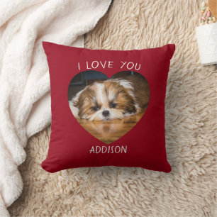 Coussin Cute shih tzu love Saint Valentin