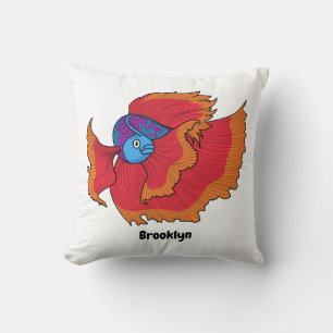 Coussin Cute Siamese fighting fish betta cartoon
