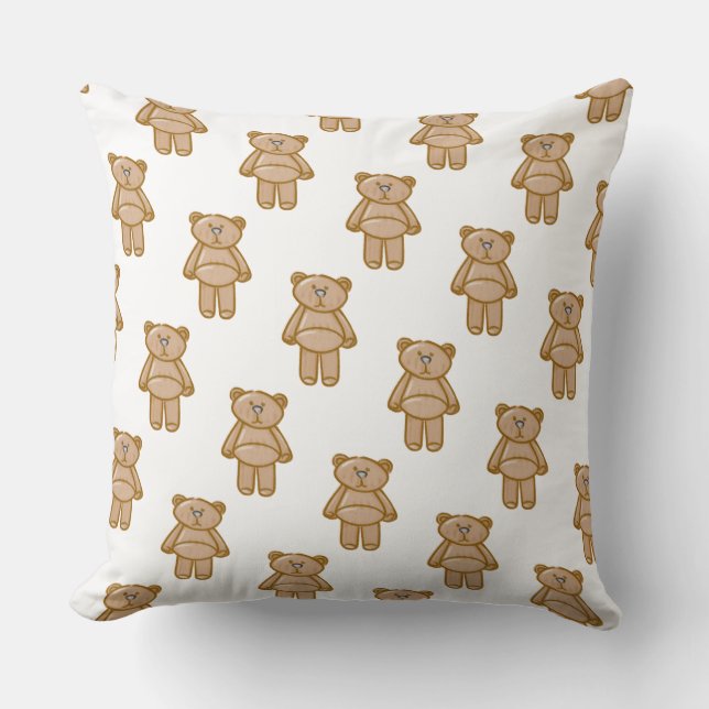Coussin Cute Teddy Bear Pattern (Recto)