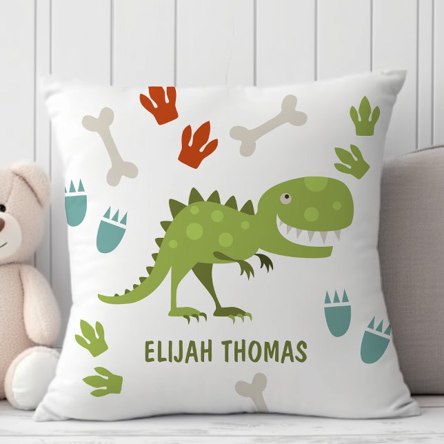 Coussin Cute Tyrannosaurus Dinosaur Personnalisé (Créateur téléchargé)